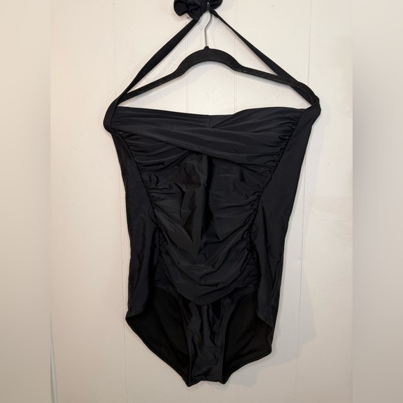 Disney Other - Disney Parks Black One Piece Halter swimsuit with Mickey, Size XL